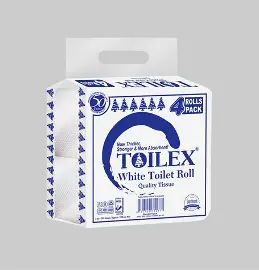 Toilex Toilet Tissue 2 Ply 4 Rolls